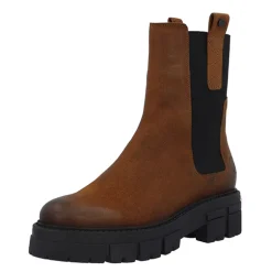 Ca'Shott Damen Casjida Chelsea Stiefel Öl Wildleder Coffee