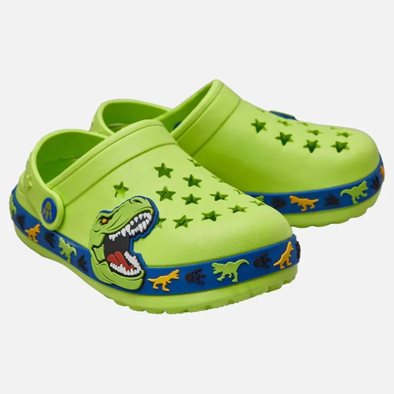 Character Junge Dinosaurier Muster Clogs Grün