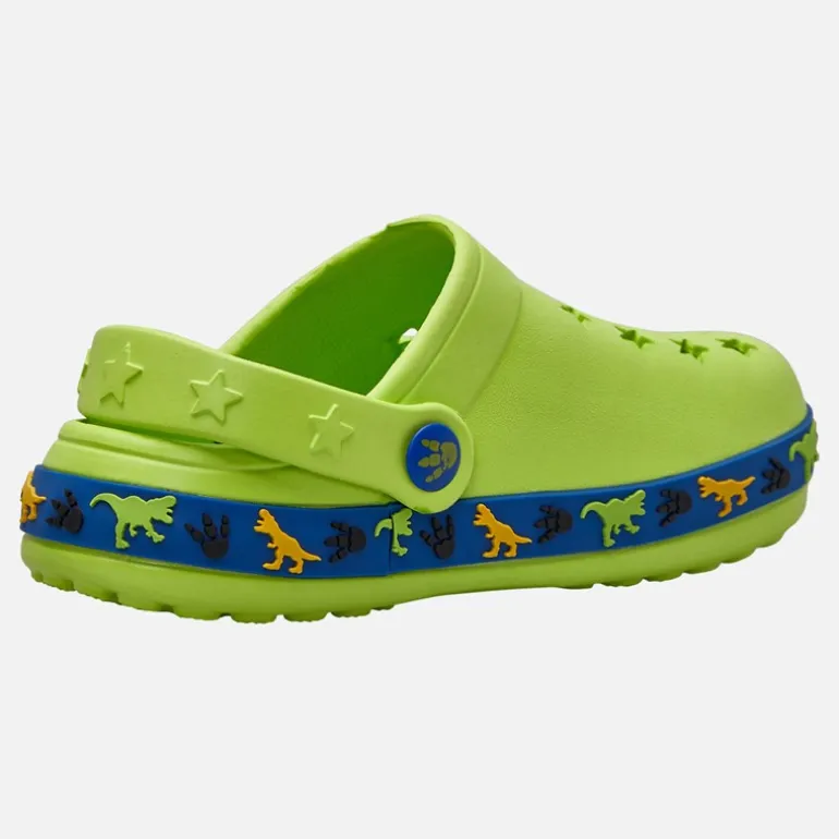Character Junge Dinosaurier Muster Clogs Grün