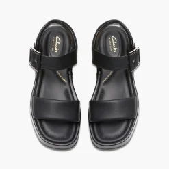 Clarks Damen Alda D-Fit Riemensandalen Schwarz