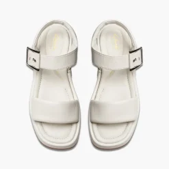 Clarks Damen Alda D-Fit Riemensandalen Off White