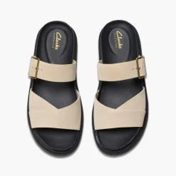 Clarks Damen Aristella D-Fit Slides Ecru