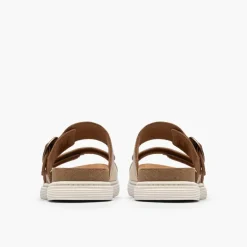 Clarks Damen Arwell Dual Riemen Sandalen Tan Leather