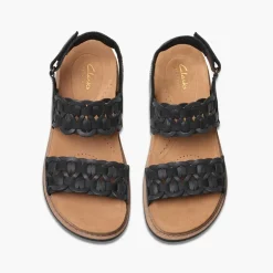 Clarks Damen Arwell Glide D-Fit Sandalen Schwarz