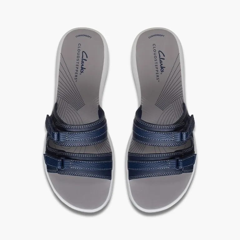 Clarks Damen Brinkley Piper Sandalen Navy