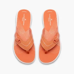 Clarks Damen Brinkley Reyna Flip Flops Orange