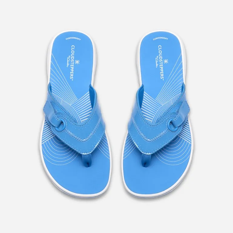 Clarks Damen Brinkley Reyna Flip Flops Bright Blue