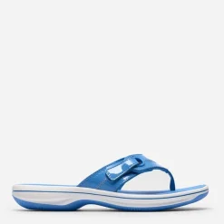 Clarks Damen Brinkley Reyna Flip Flops Bright Blue
