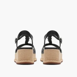 Clarks Damen Calenne Lily Keil Sandalen Black Leather
