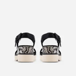 Clarks Damen Diaz Rosen Sandalen Black Combi