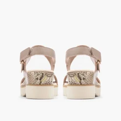 Clarks Damen Diaz Rosen Sandalen Sand Combi
