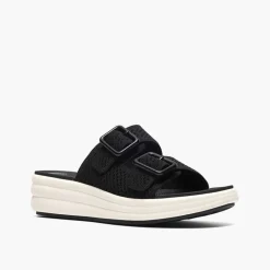 Clarks Damen Drift Faye Sandalen Schwarz