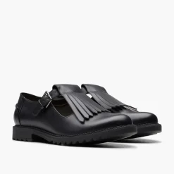 Clarks Damen Griffin Mia 2 Schuhe Black Leather