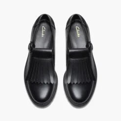 Clarks Damen Griffin Mia 2 Schuhe Black Leather