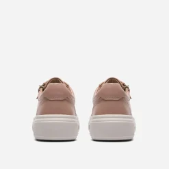 Clarks Damen Hollyrose Reißverschluss Turnschuhe Light Pink Leather