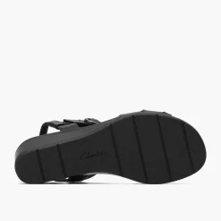 Clarks Damen Kacha Twist Sandalen Black Leather