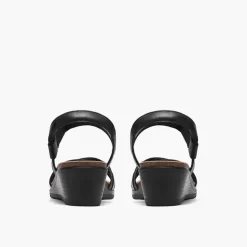 Clarks Damen Kacha Twist Sandalen Black Leather
