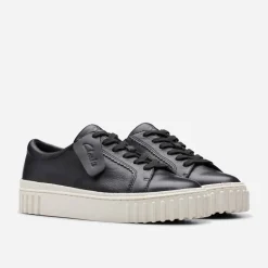 Clarks Damen Mayhill Walk Turnschuhe Black Leather