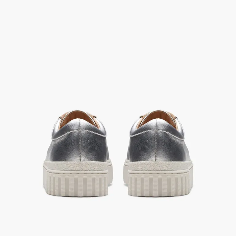 Clarks Damen Mayhill Walk Turnschuhe Silver Metallic