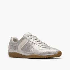 Clarks Damen Meridor Low Profile Turnschuhe Metallic Combi