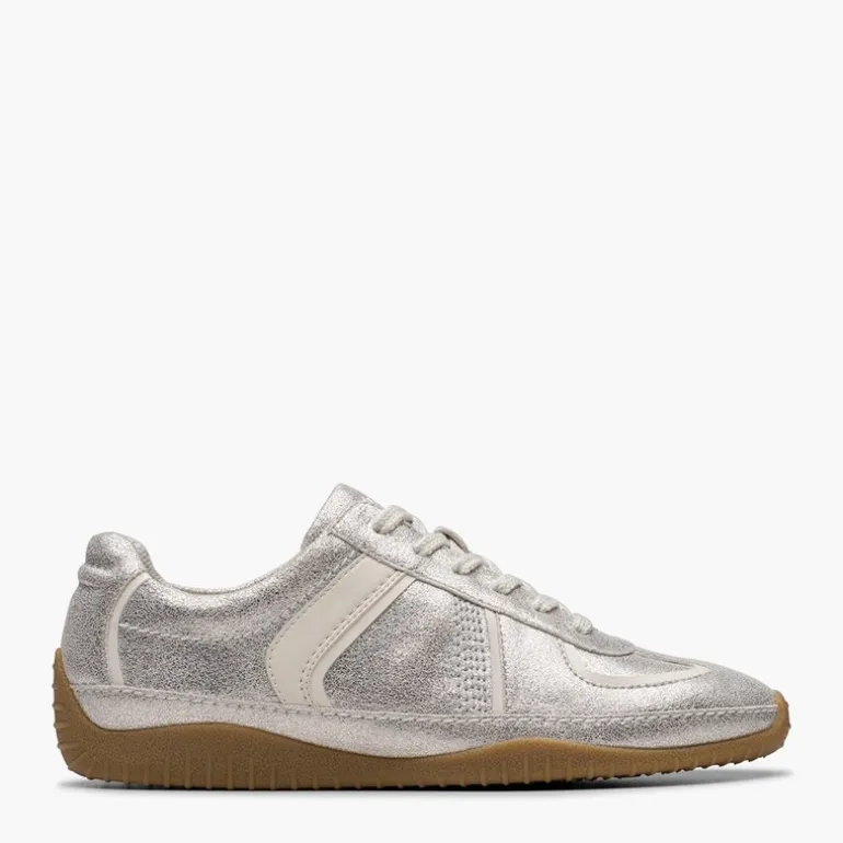 Clarks Damen Meridor Low Profile Turnschuhe Metallic Combi
