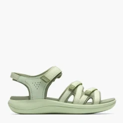 Clarks Damen Mira Madi Sandalen Light Olive Combi