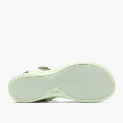 Clarks Damen Mira Madi Sandalen Light Olive Combi