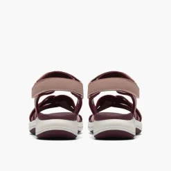 Clarks Damen Mira Shore Sandalen Maroon