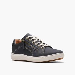 Clarks Damen Nalle Turnschuhe Navy Nubuck