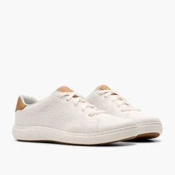 Clarks Damen Nalle Walk Sportschuhe White Knit