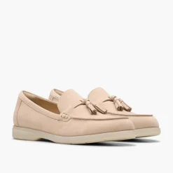 Clarks Damen Narini Edge Loafers Sand Suede