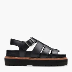 Clarks Damen Orianna Twist D-Fit Sandalen Schwarz