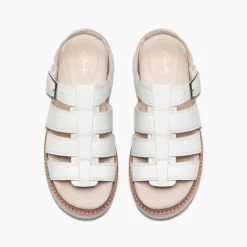 Clarks Damen Orianna Twist D-Fit Sandalen Off White