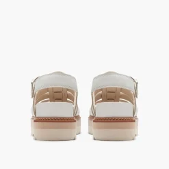 Clarks Damen Orianna Twist D-Fit Sandalen Off White