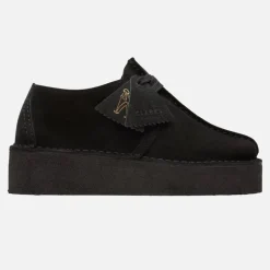 Clarks Damen Originals 1 Trek Wedge D Schuhe 1219 Black Suede