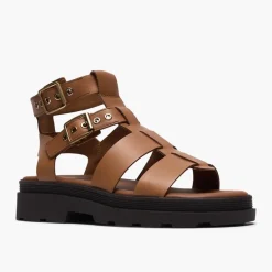 Clarks Damen Orinoco 3 Cove Sandalen Tan Leather
