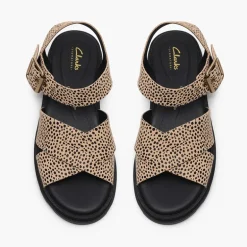Clarks Damen Orinoco 3 Cove Sandalen Animal Print