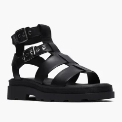 Clarks Damen Orinoco 3 Cove Sandalen Black Leather