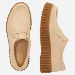 Clarks Damen Premium Torhill Bee Schuhe Ecru Suede