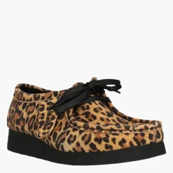 Clarks Damen Premium Wallabee Evosh D Schuhe Leopard