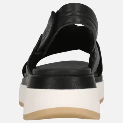 Clarks Damen Premuim Tuscan Cross Sandalen Black Leather