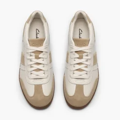 Clarks Damen Seco Speed Trainer White Combi Leather