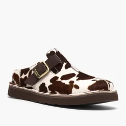 Clarks Damen Solsbury Mulesandalen Cow Print