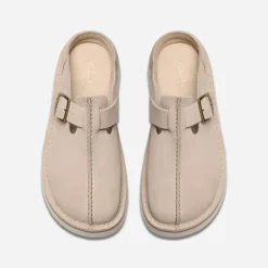 Clarks Damen Solsbury Mule Sandalen Sand Suede