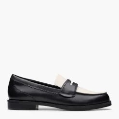 Clarks Damen Straven Edge Loafer Black Combi Leather