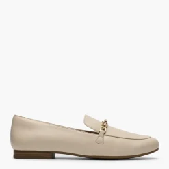Clarks Damen Tamna Iris Loafer White Leather