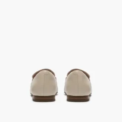 Clarks Damen Tamna Iris Loafer White Leather