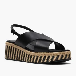 Clarks Damen Tessiah Kreuz Riemen Sandalen Black Interest