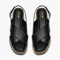 Clarks Damen Tessiah Kreuz Riemen Sandalen Black Interest