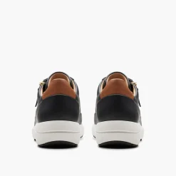 Clarks Damen Tivoli D-Fit Seiten Reißverschluss Sneaker Schwarz